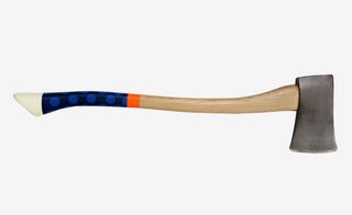 Axe in blue and brown colour