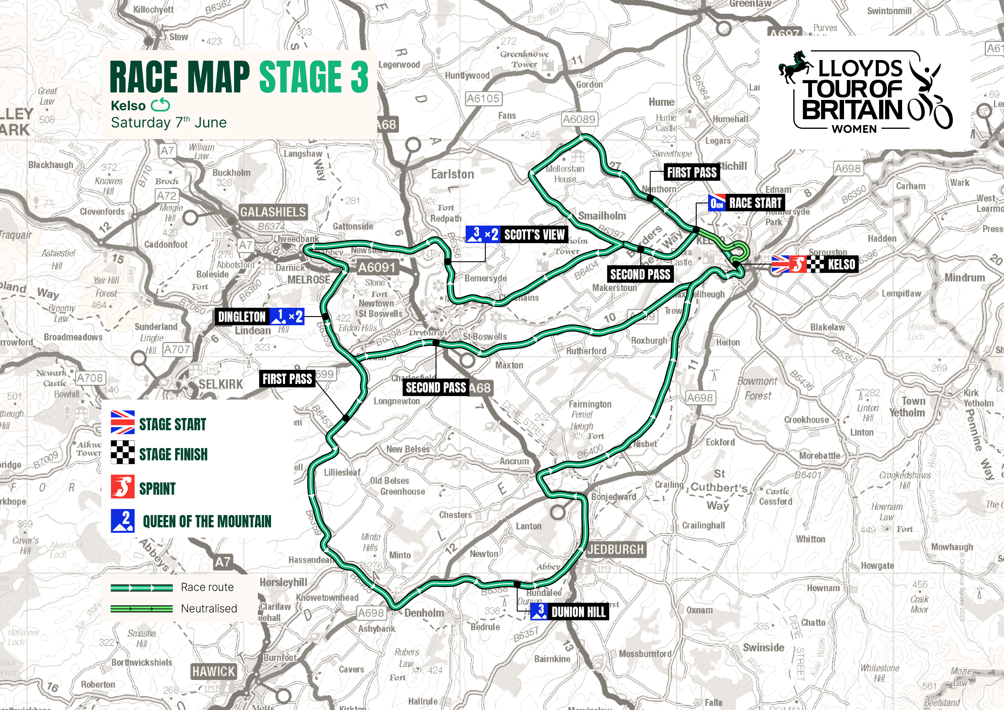 Tour of Britain 2025 maps