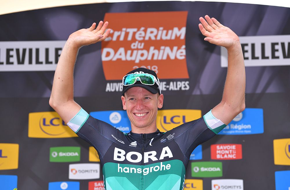 Pascal Ackermann (Bora-Hansgrohe) won stage 2 of the Crit&eacute;rium du Dauphin&eacute;