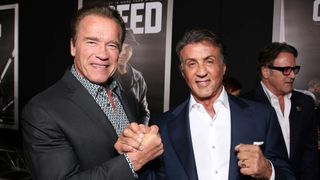 Arnold Schwarzenegger and Sylvester Stallone at Creed premiere