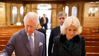 Prince Charles, Prince of Wales and Camilla, Duchess of Cornwall, light candles at the Ukrainian Catholic Cathedral