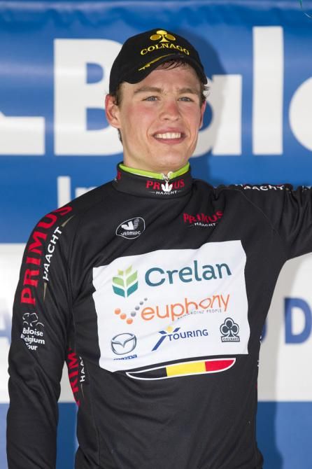 Stijn Steels (Crelan-Euphony) leads the sprint classification