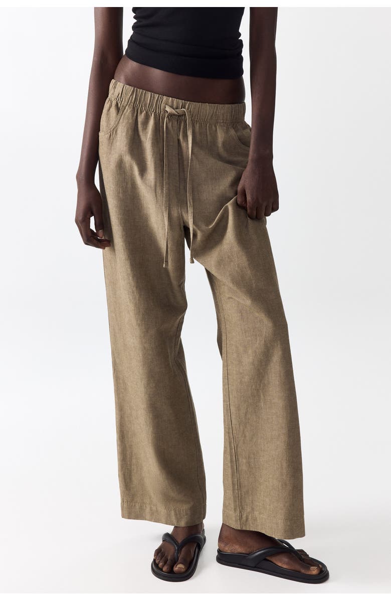 Straight Drawstring Trousers