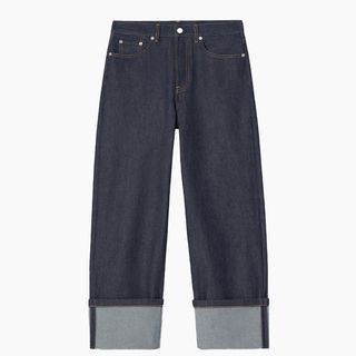 cut out image of wide leg turn up jeans from COS