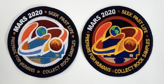 We're giving away two prizes — this Mars 2020 rover Perseverance mission patch and a commemorative rover-landing coin — to one lucky winner.