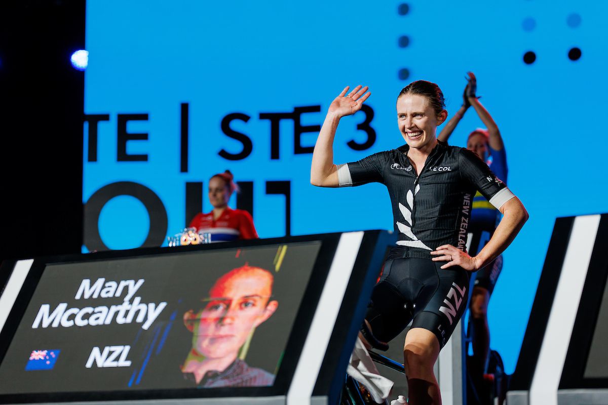 New Zealand&#039;s Mary Kate McCarthy won the 2024 women&#039;s UCI Cycling Esports World Championships