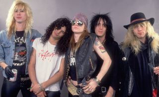 Guns N' Roses at the UIC Pavillion in Chicago, Illinois, August 21, 1987.
