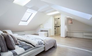 loft bedroom with ensuite and rooflights