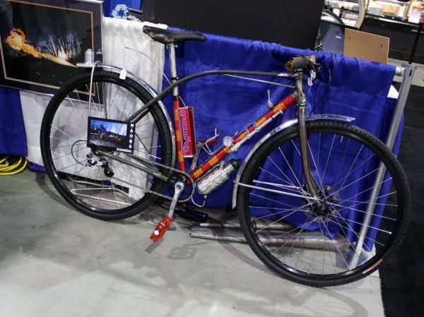 This GroundUp machine is a perfect example of a builder doing something just because he can. See the picture on the left? Yup, this bike serves double duty as a flamethrower.
