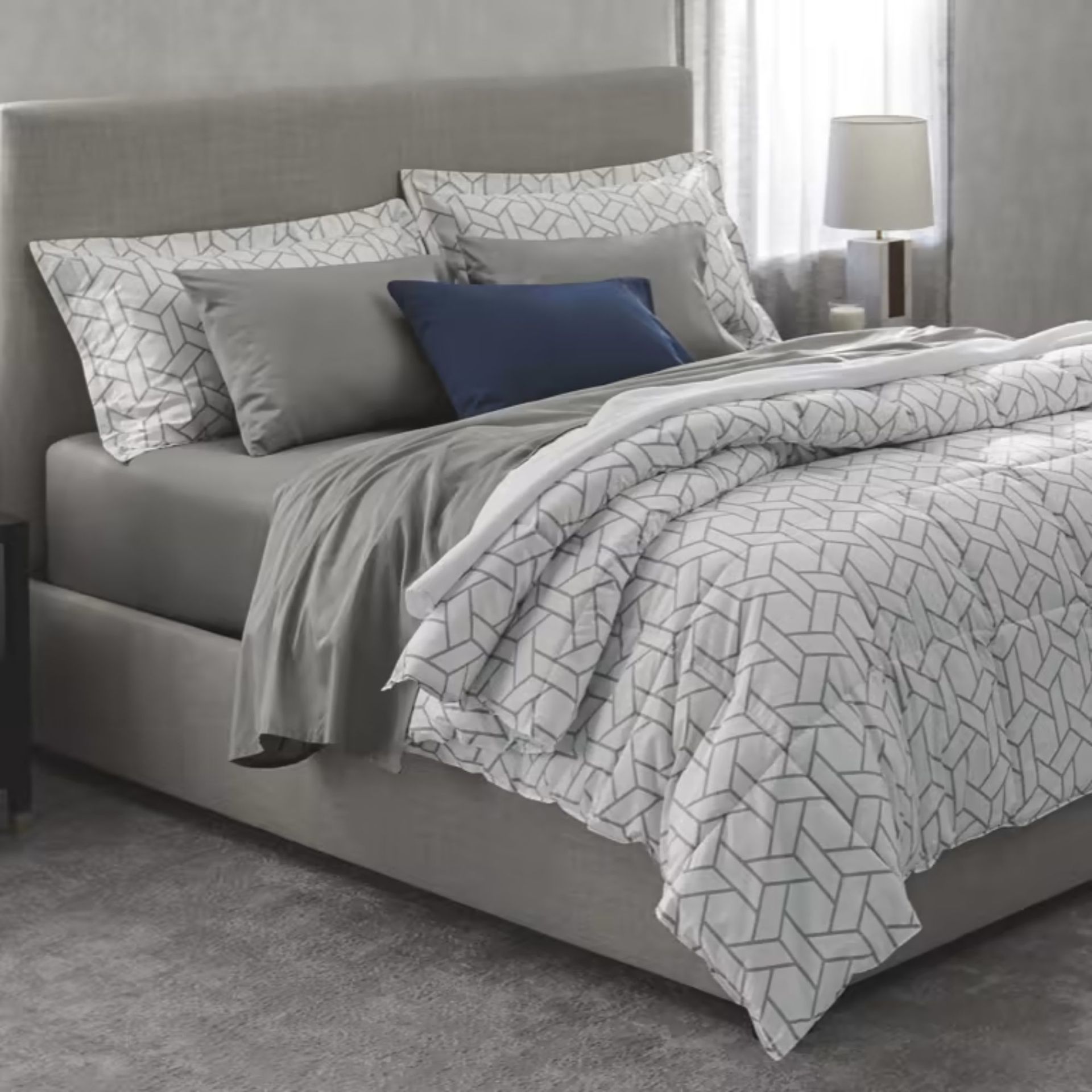 Classic Down Alternative Comforter Set on a bed.