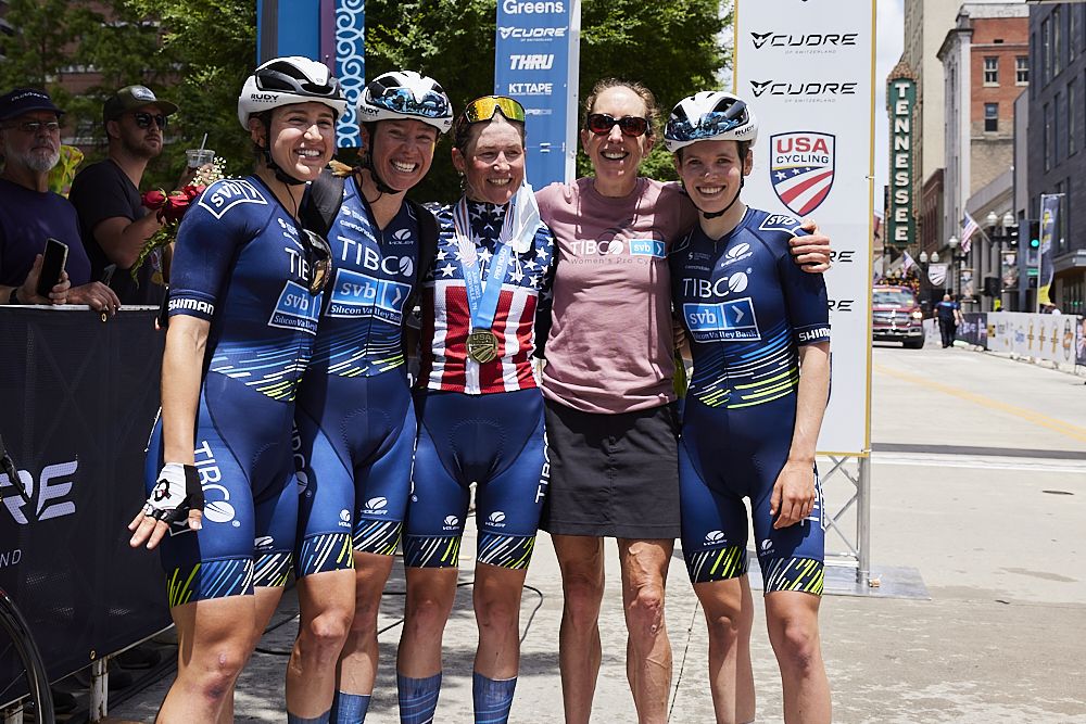 TIBCO-Silicon Valley Bank at the women's elite race at the USA Cycling Pro Road Championships 2021