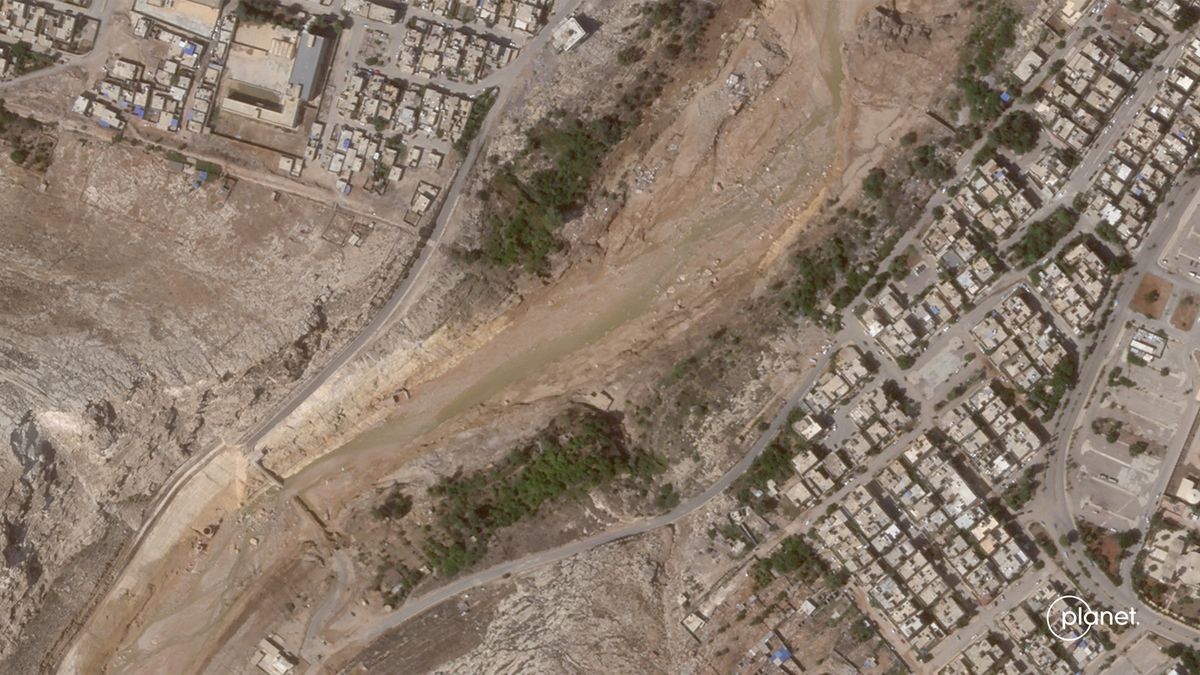 Destruction caused by Medicane Daniel in the Libyan city of Derna.