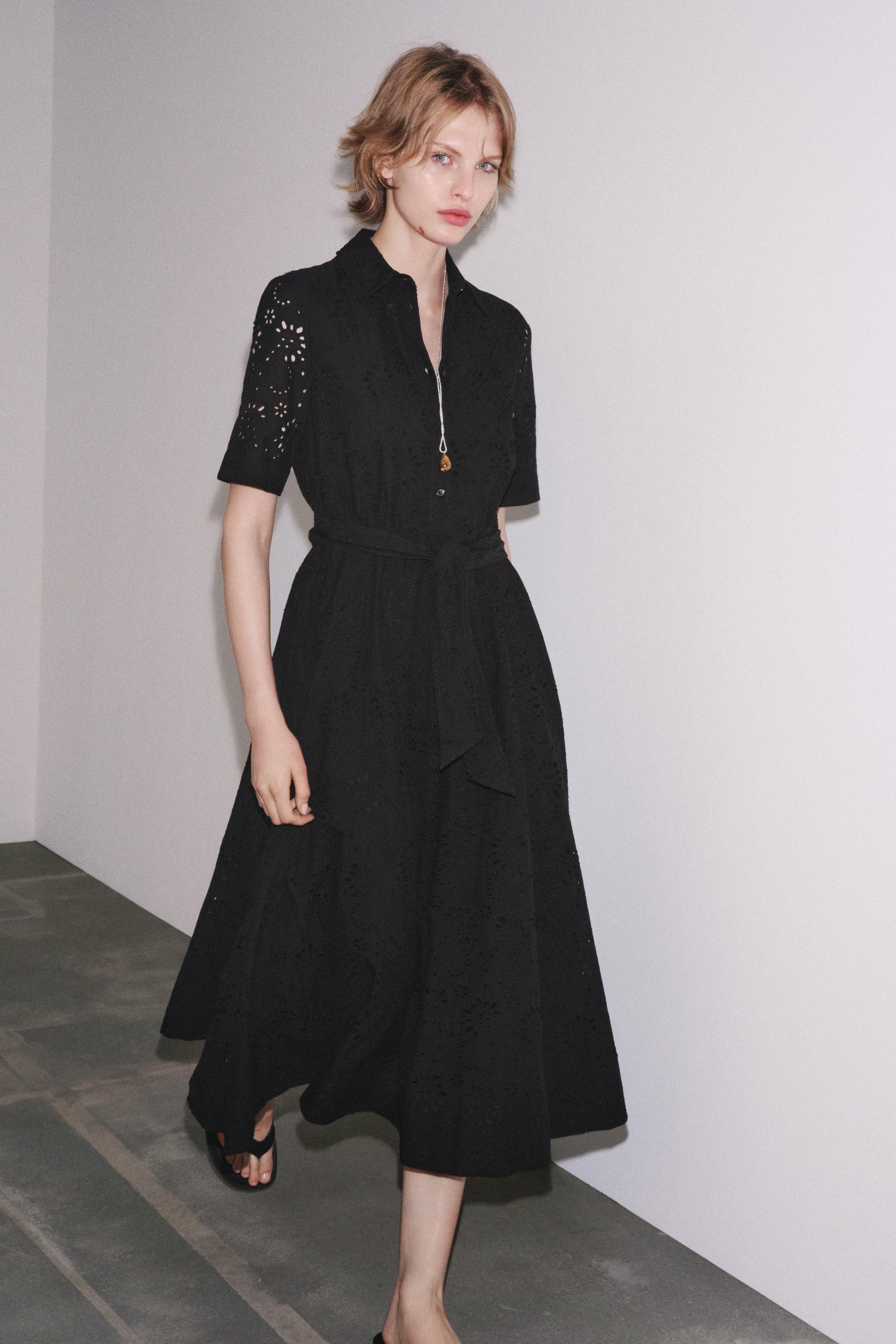 Zw Collection Embroidered Shirt Dress