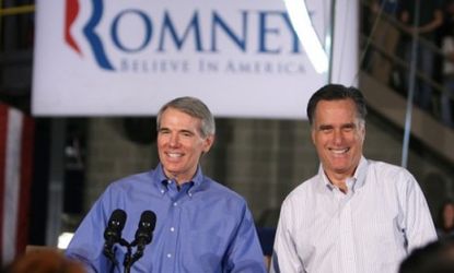 Mitt Romney and Sen. Rob Portman (R-Ohio)