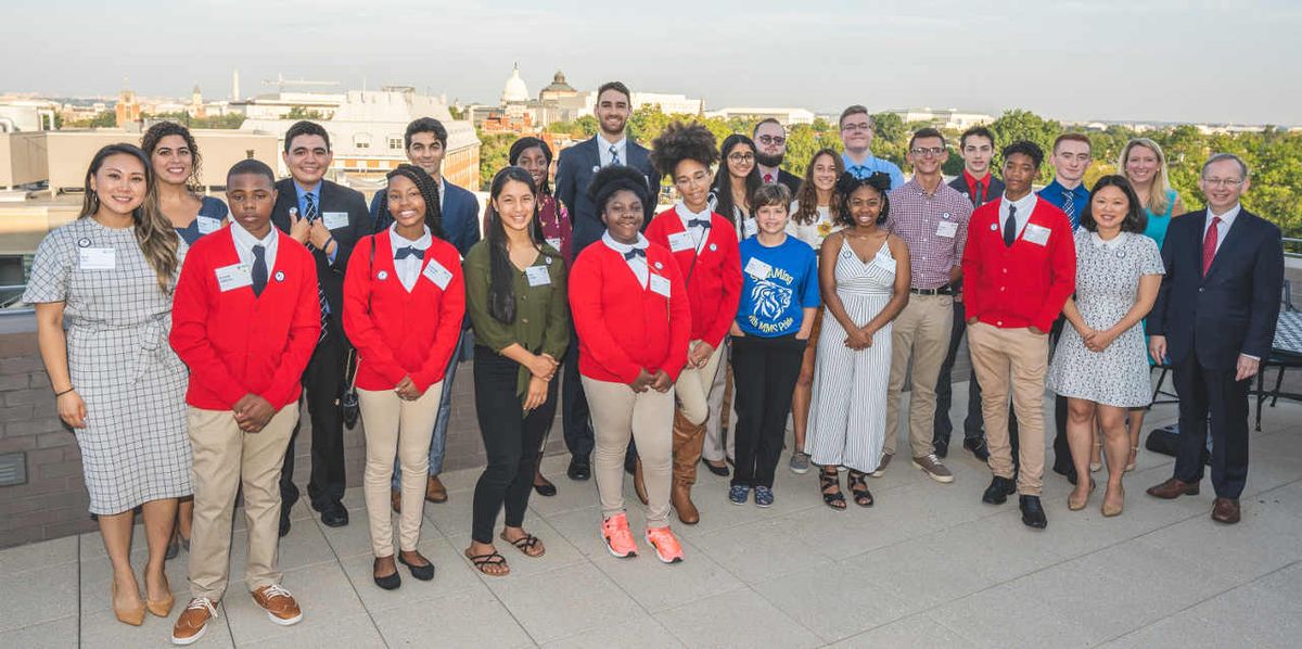 Former Solve for Tomorrow teachers and students who over the past nine years developed STEM solutions to address issues in their communities at the Samsung Solve for Tomorrow launch event on September 12, 2019 in Washington, D.C.