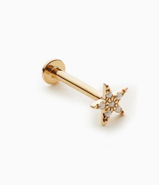 Star Shaped piercings with diamonds