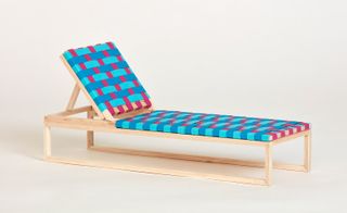 Artwork showing a colourful deckchair