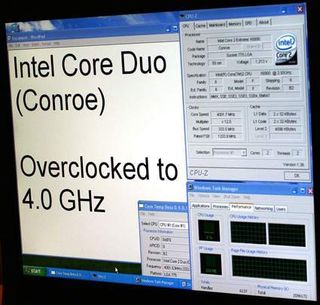 Core 2 Duo (Conroe) running at 4.0 GHz.