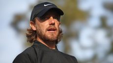 Tommy Fleetwood of England walks off the 10th green during a practice round prior to The Players Championship on the Stadium Course at TPC Sawgrass on March 13, 2024.