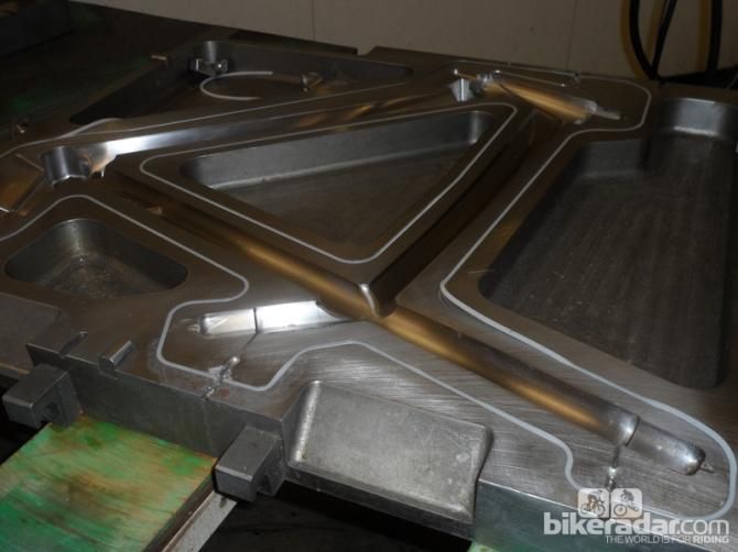After the moulding process the frame sections (usually two monocoque parts) are released from the mould. They actually look remarkably finished at this stage