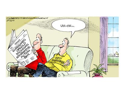 Editorial cartoon affirmative action gay rights