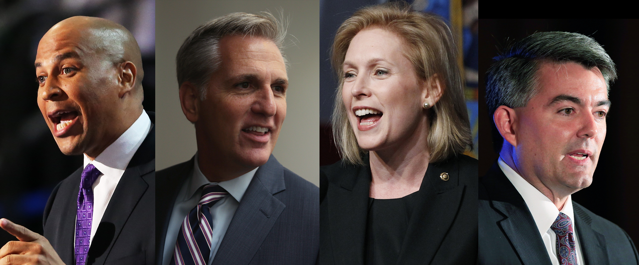 Sen. Cory Booker, Rep. Kevin McCarthy, Sen. Kirsten Gillibrand, Sen. Cory Gardner.