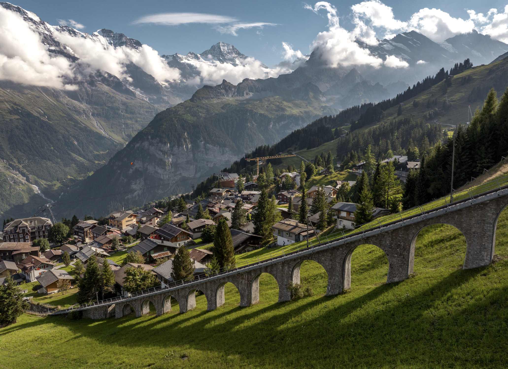 The Lauterbrunnen, in the middle of the Alps, is one of the preferred regions for tourists visiting Bern, Switzerland.