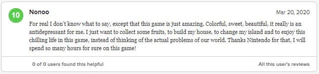 Animal Crossing New Horizons Metacritic Reviews