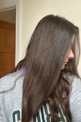 Tori's results from using the Gisou Honey Gloss Ceramide Therapy Hair Mask