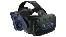 HTC Vive Pro 2 shown on angle on white background