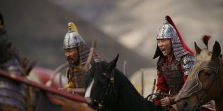 Mulan riding into battle