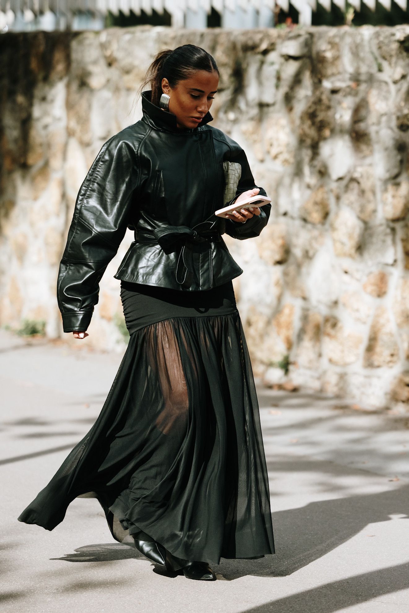 Paris Fashion Week Street Style trends: Funnel neck jackets