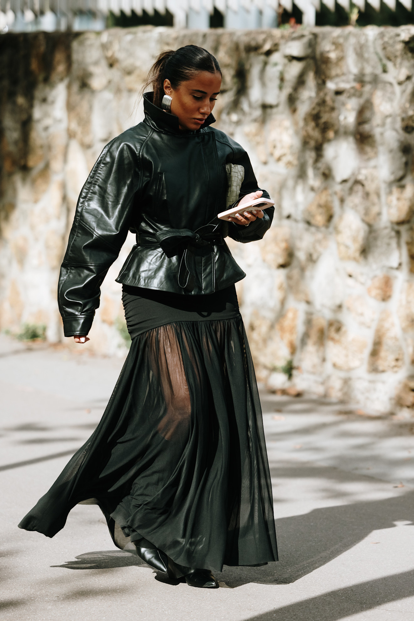Paris Fashion Week Street Style trends: Funnel neck jackets