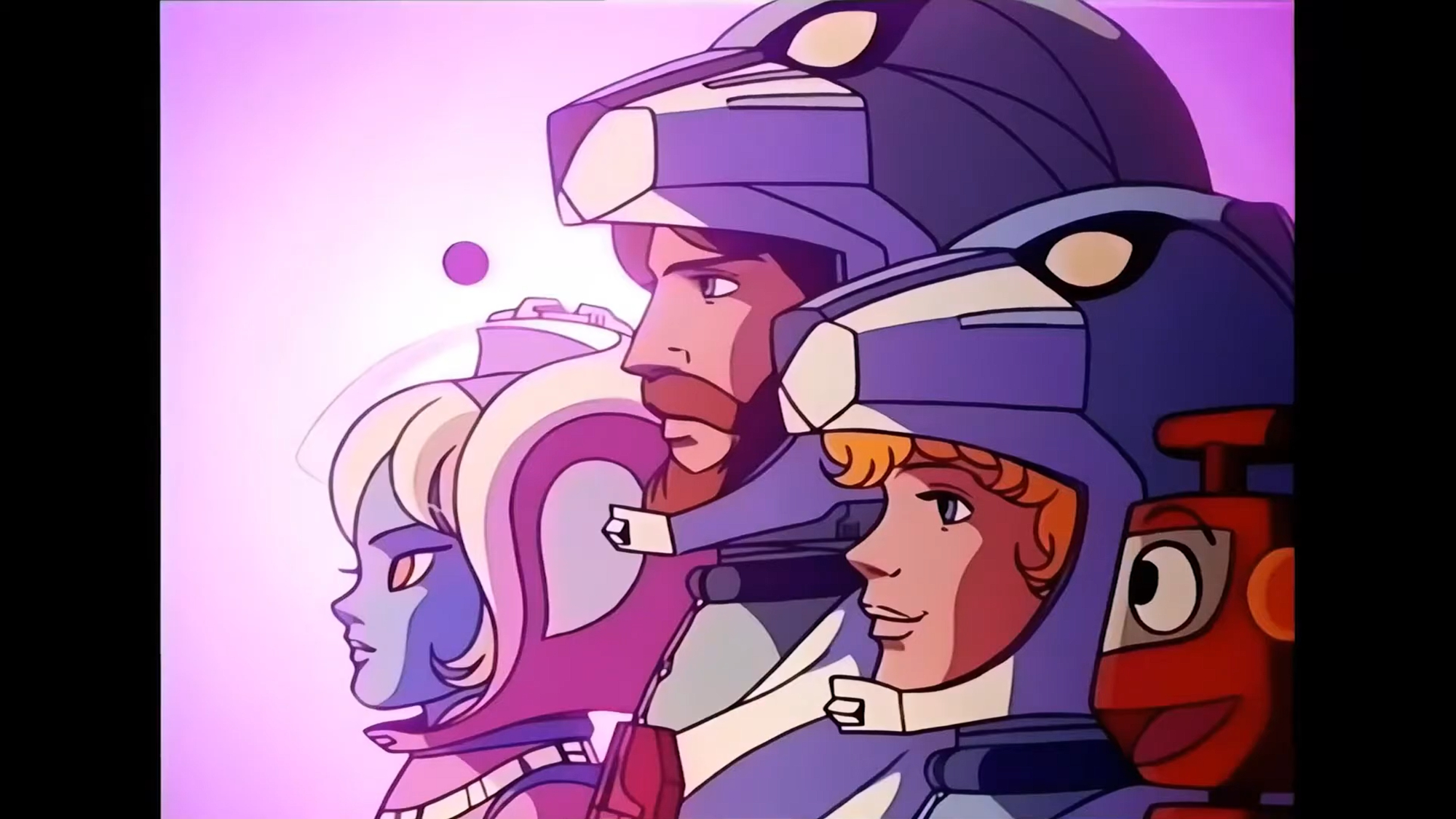 Captura de tela do anime de ficção científica dos anos 1980 "Ulisses 31"