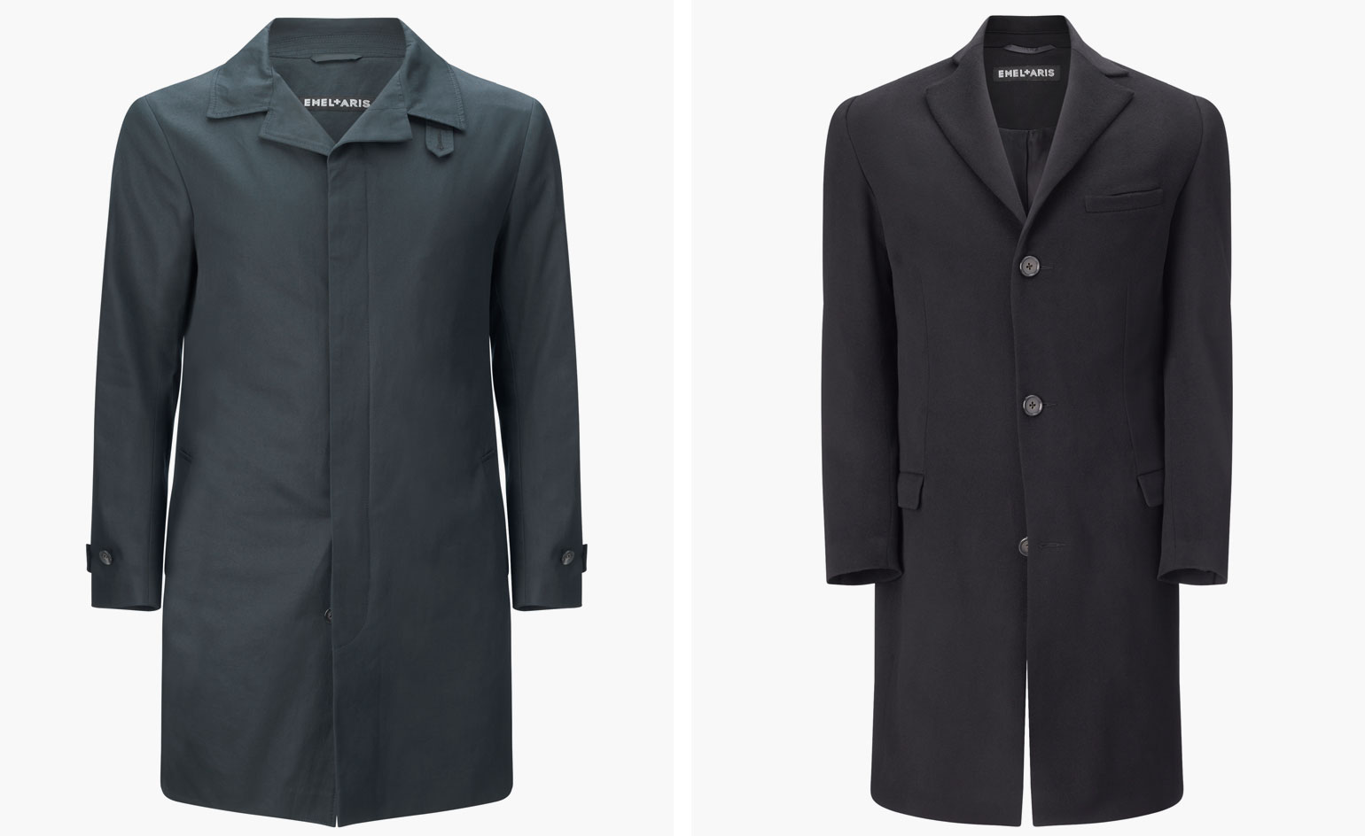 Featuring rich Loro Piana fabrics, the men's cotton coat, formal wool and cashmere coat