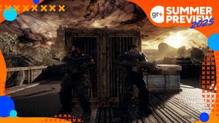 Gears of War Reloaded screenshot with Summer Preview logo