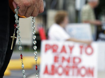 An anti-abortion protest in Texas.