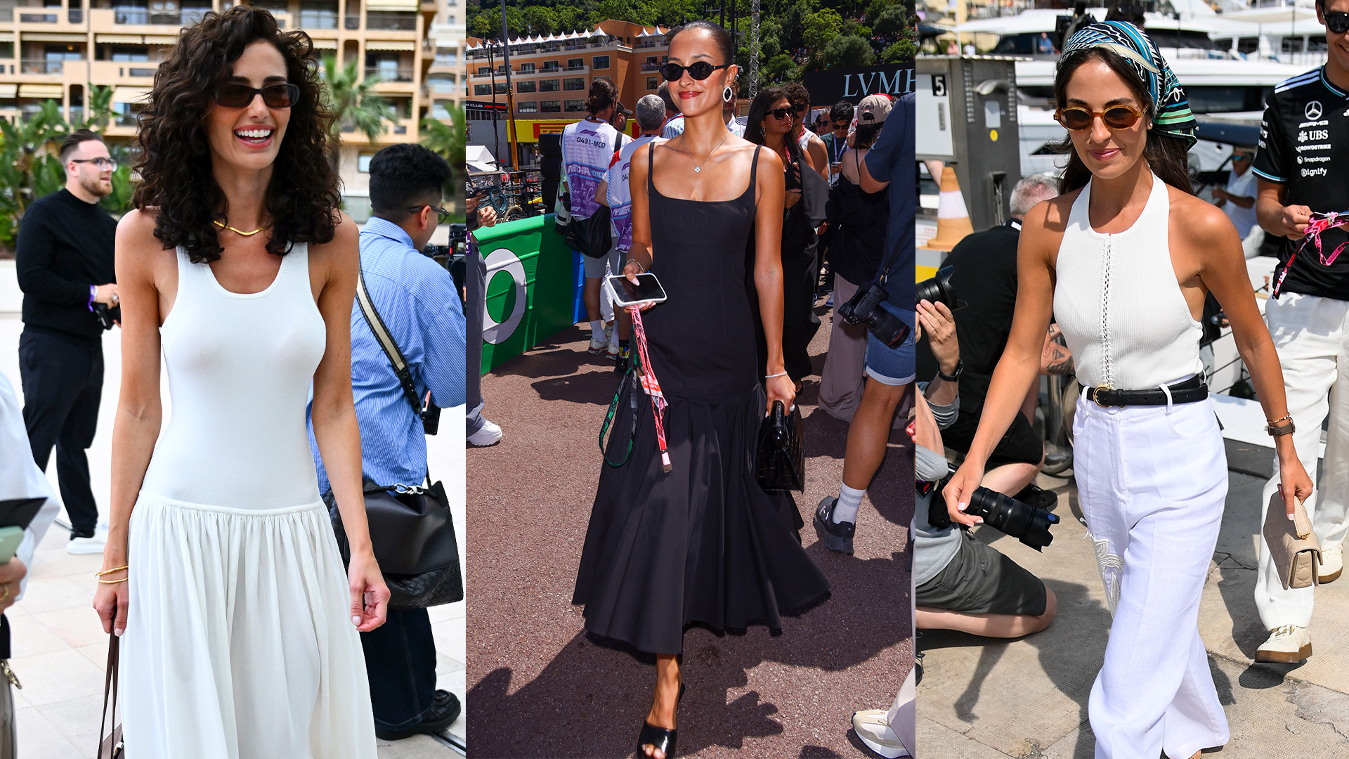 Rebecca Donaldson, Alexandra Saint Mleux, and Carmen Montero Mundt at the F1 Miami Grand Prix 2025.