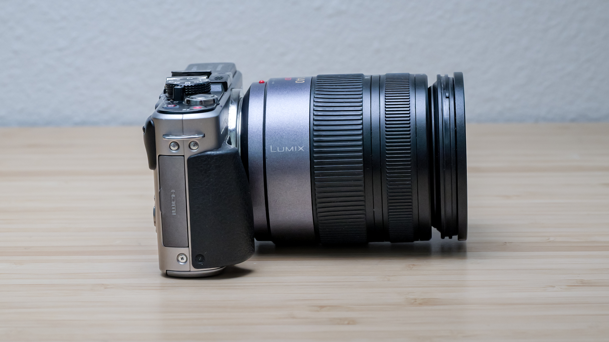 The Lumix GX1 on a worktop
