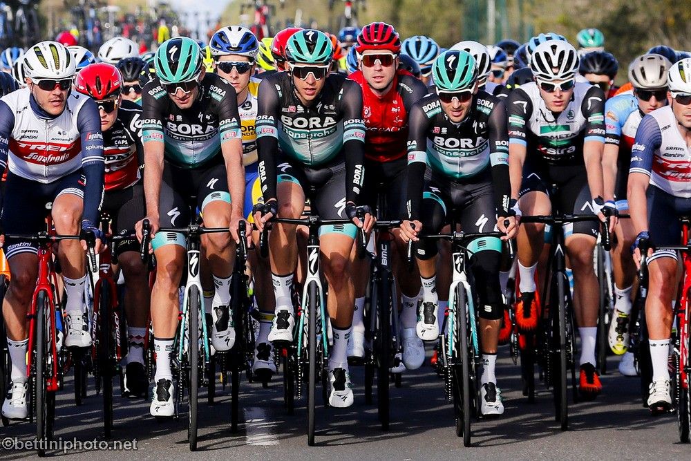 The peloton rolls out