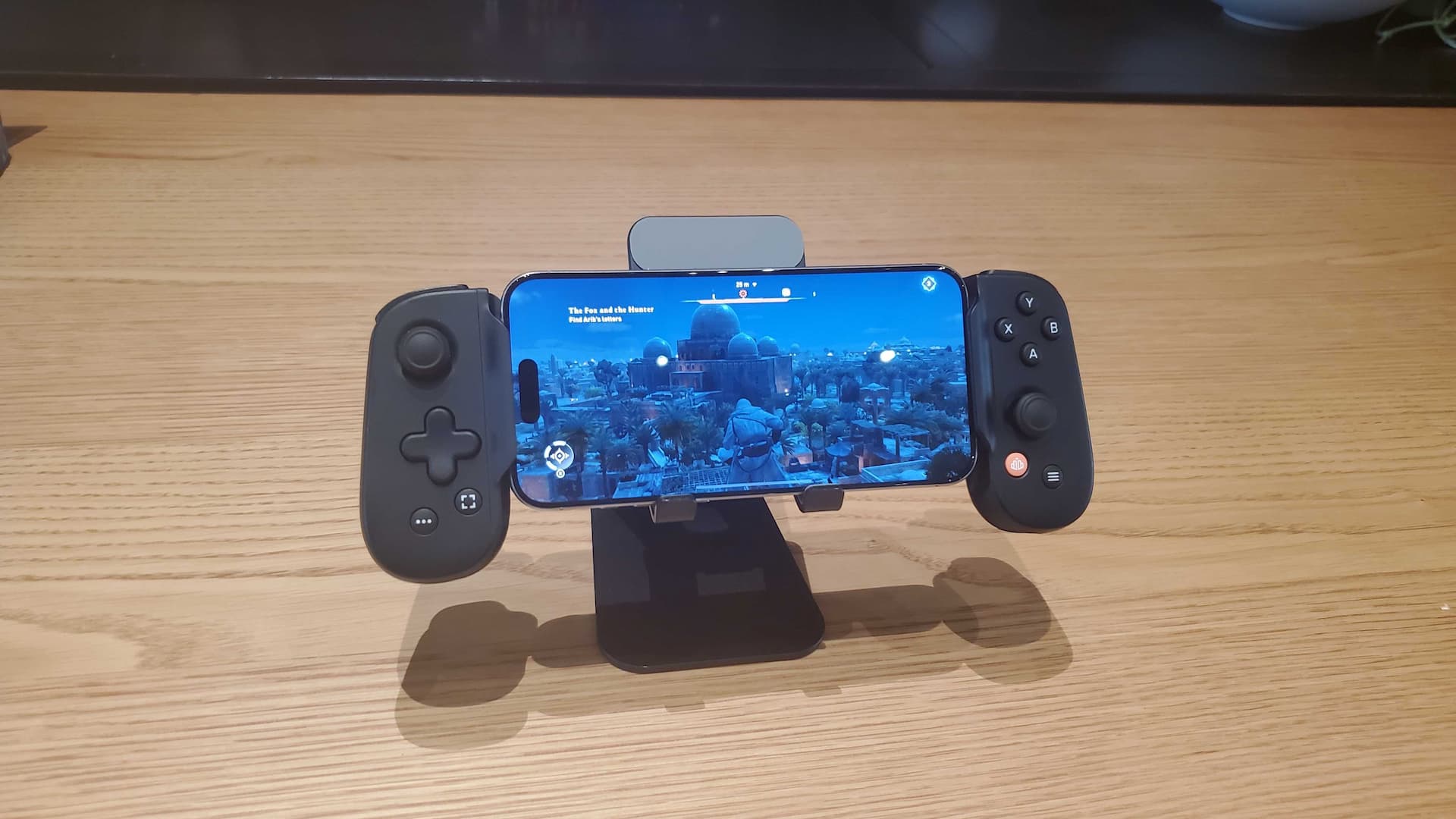 iPhone with controller