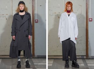 Junya Watanabe: pleats also feature in shirts and coats