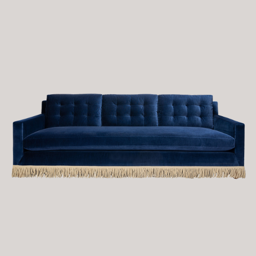 Wright Sofa With Bullion Fringe
