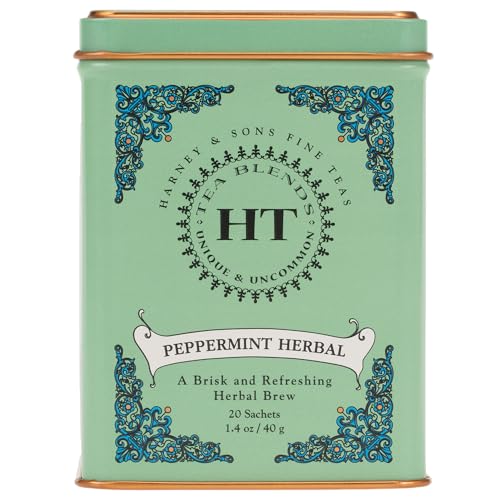 Harney &amp;amp; Sons Ht Peppermint Herbal Tea, 20 Sachets in Tin