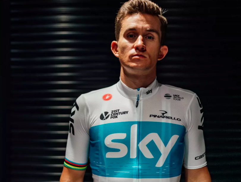 Michal Kwiatkowski in Team Sky's 2018 race kit