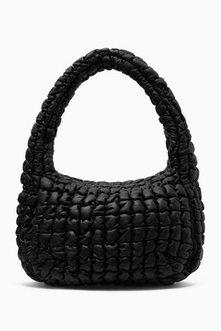 Quilted Oversized Crossbody Bag - Leather