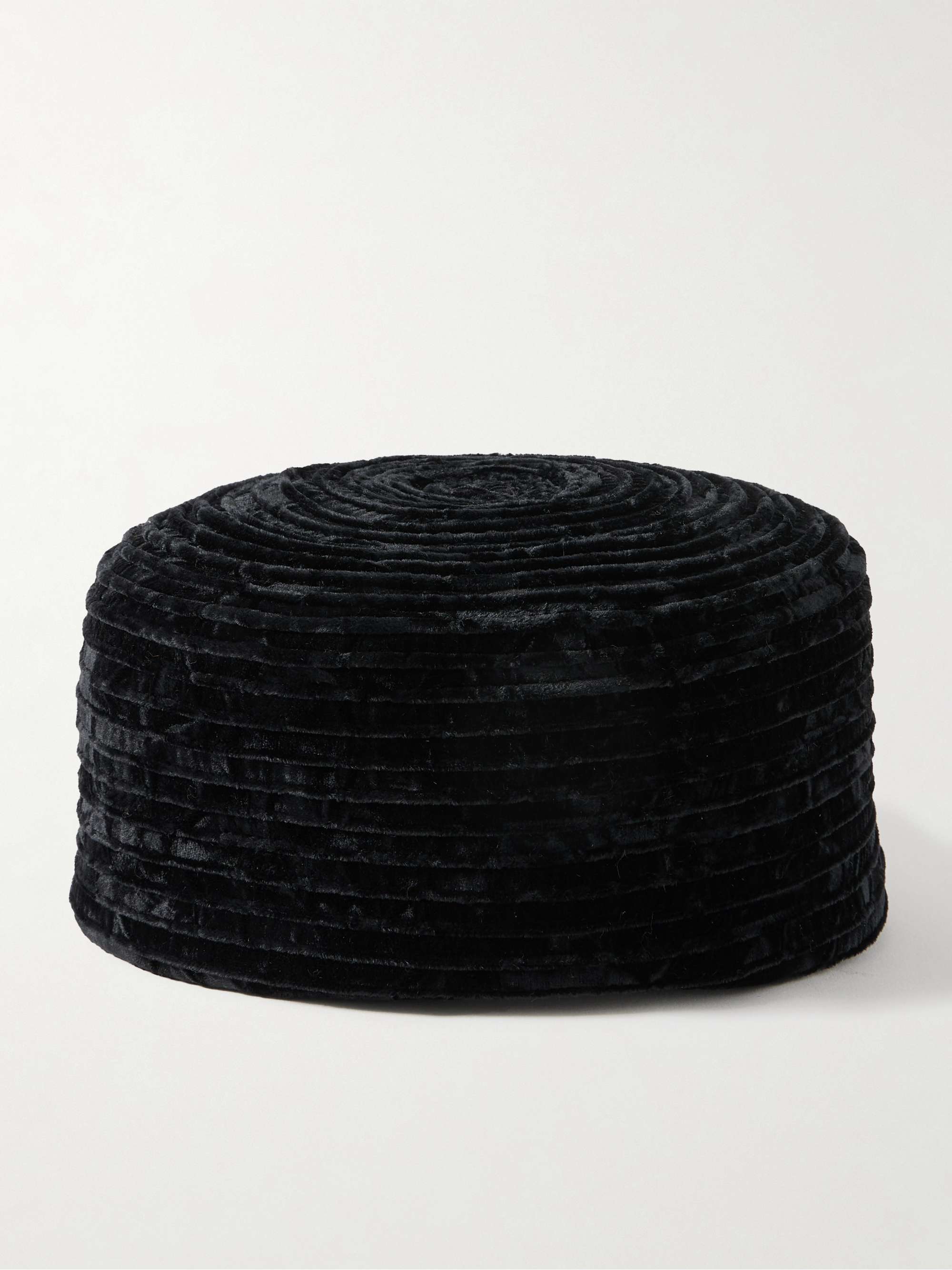 Lauren Silk-Blend Velvet Flat Cap