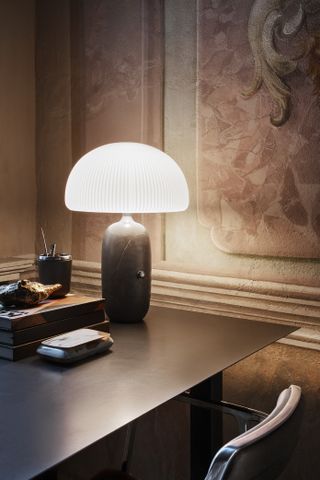 Table lamp on table at Vipp Palazzo