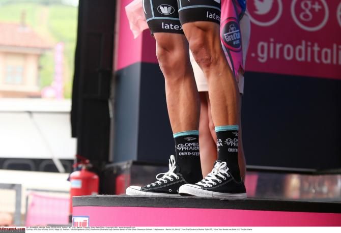 Converse shoes for the maglia rosa