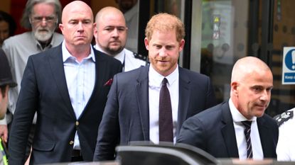 Prince Harry exiting High Court in the U.K. this week